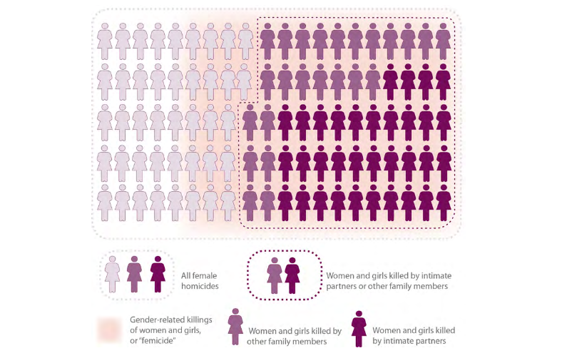 聯合國報告的女性被伴侶殺害比率